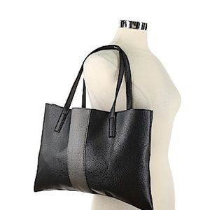 Vince Camuto Black and Gray Tote Bag